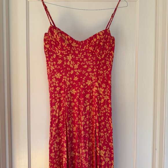 Free People Under The Moonlight Pink Floral Maxi Dress - Picture 3 of 7